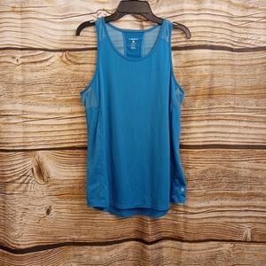 Layer 8 Blue Athletic Top Quick Dry Mesh Back